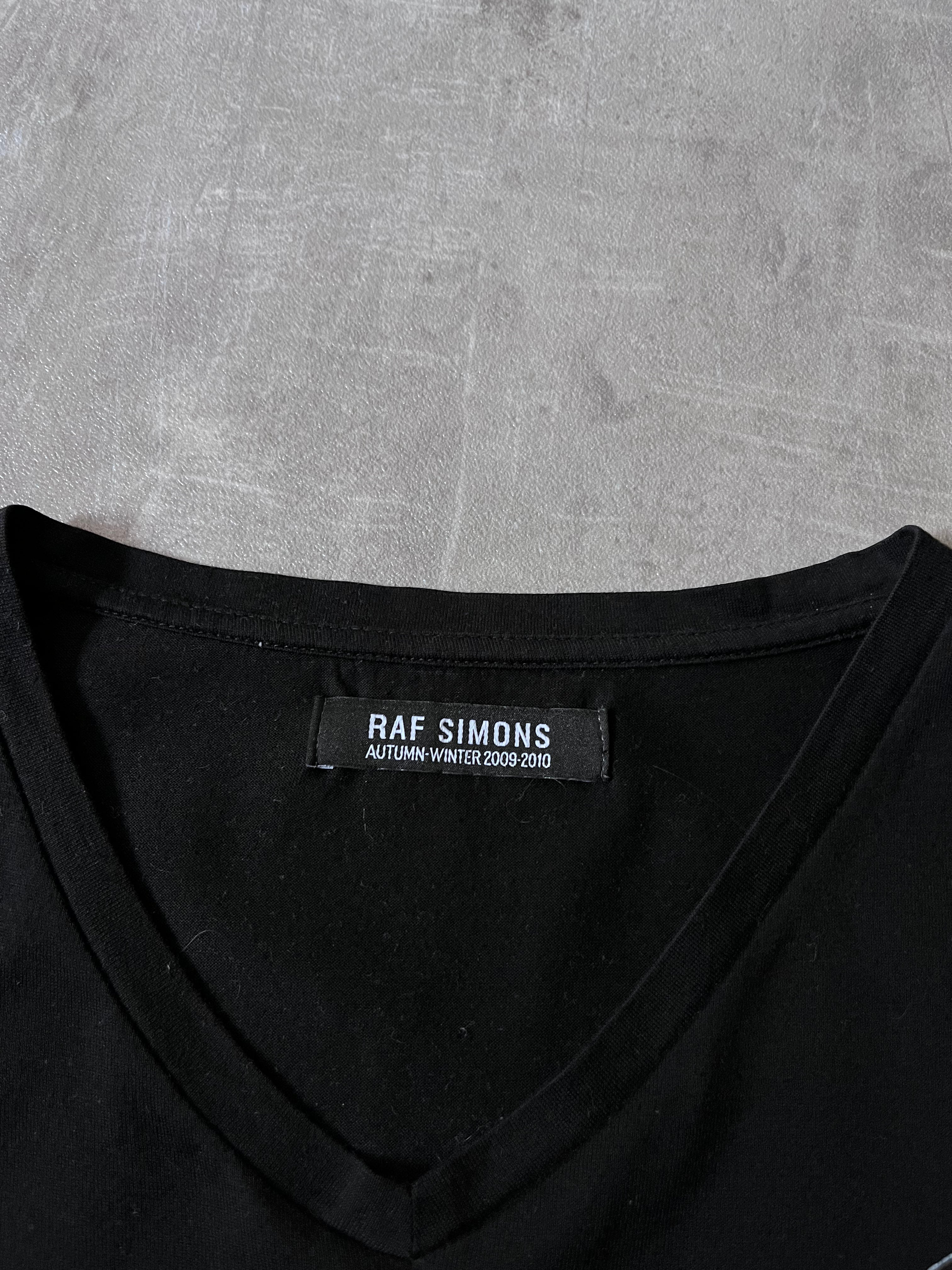 F/W 2009-10 Raf Simons Geometric Pattern T-shirt Black Men - L