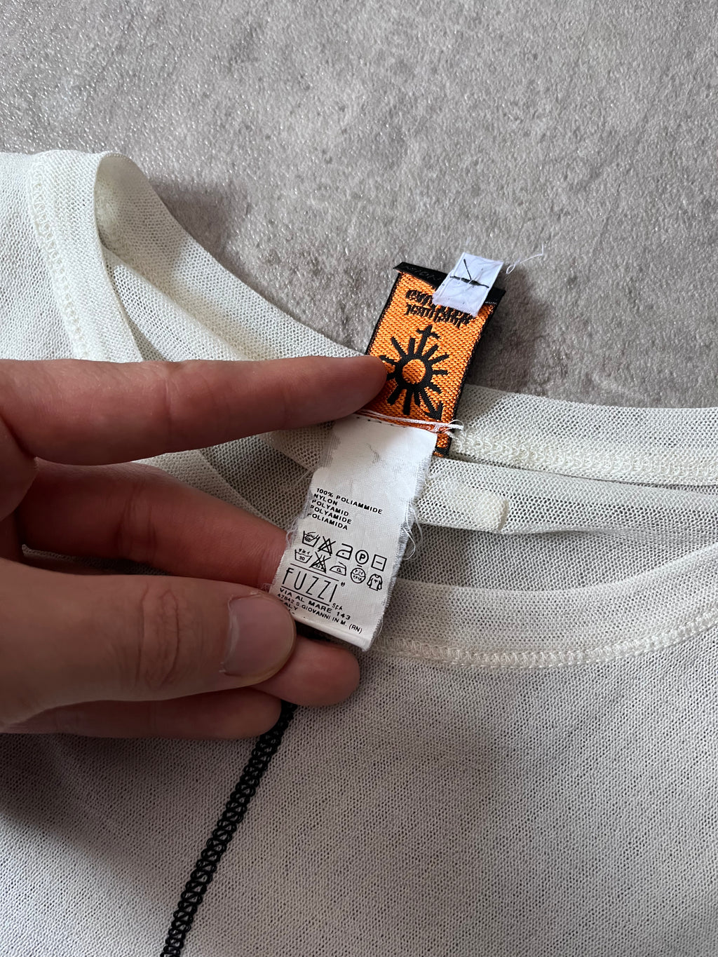 90s Jean Paul Gaultier Mesh Top T-shirt White Unisex - M