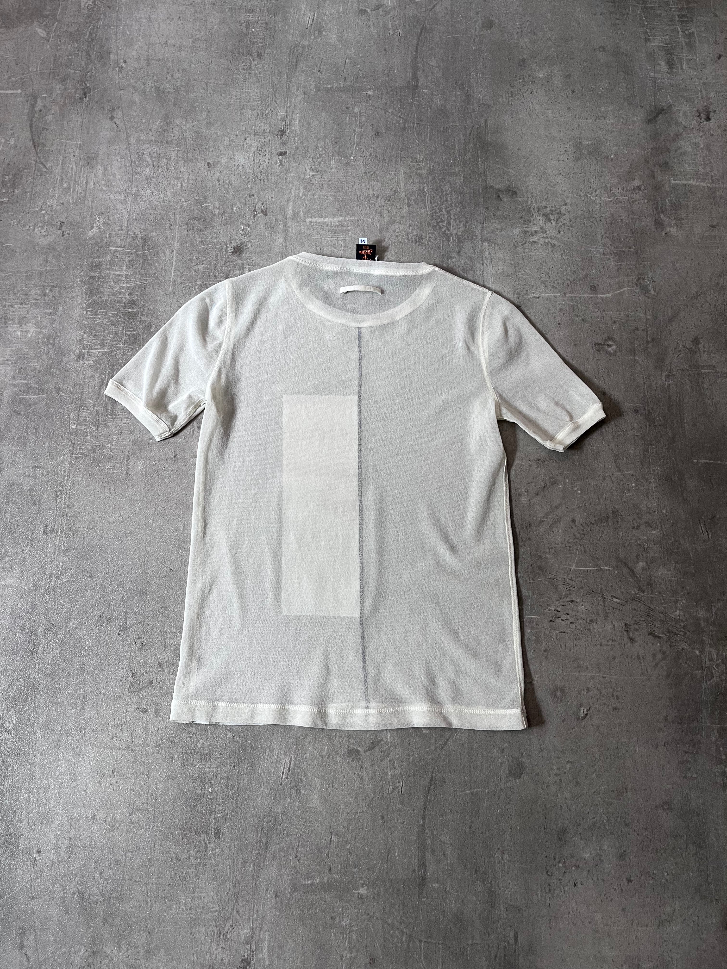 90s Jean Paul Gaultier Mesh Top T-shirt White Unisex - M