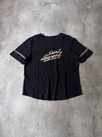 Saint Laurent Paris 50s Signature Destroyed T-shirt Dark Navy Men - XL