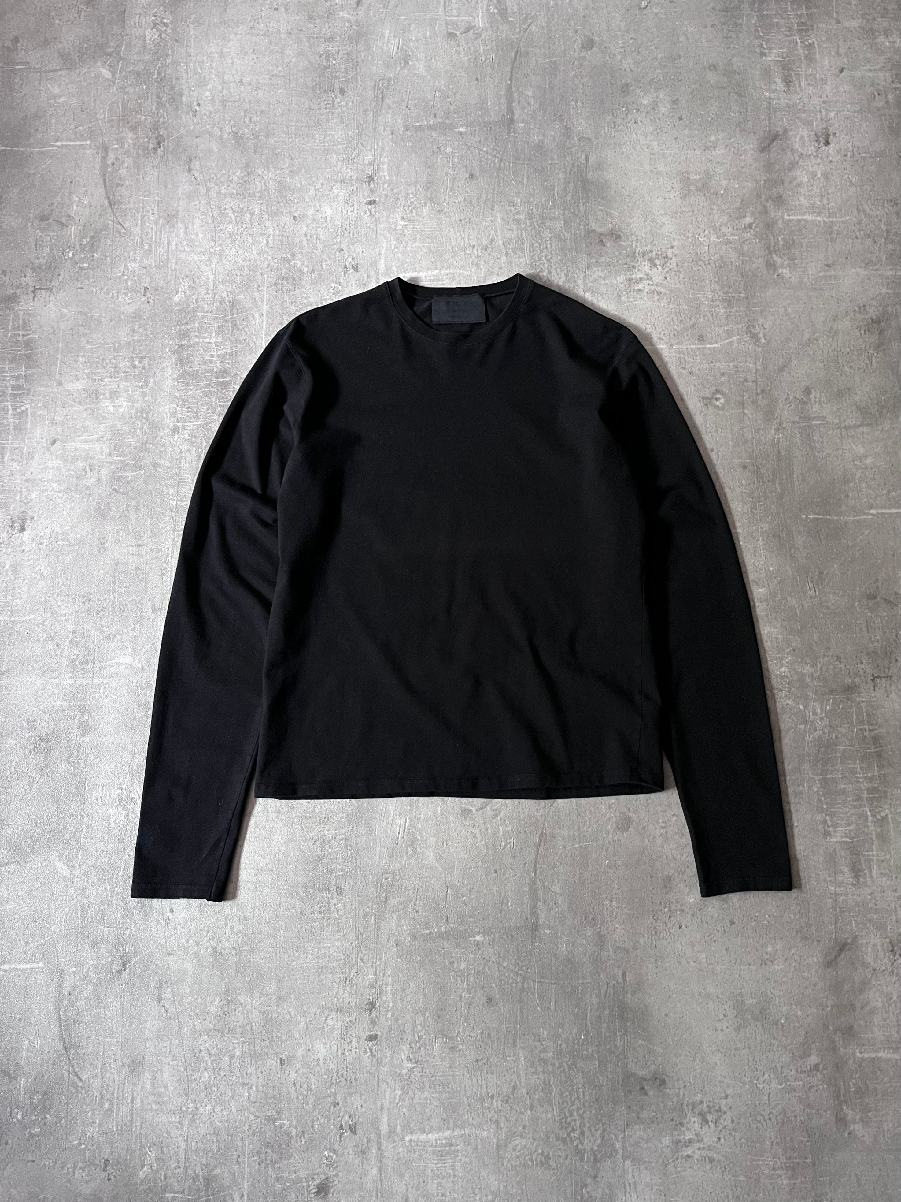 Prada Vintage Basic Longsleeve Black Women - L