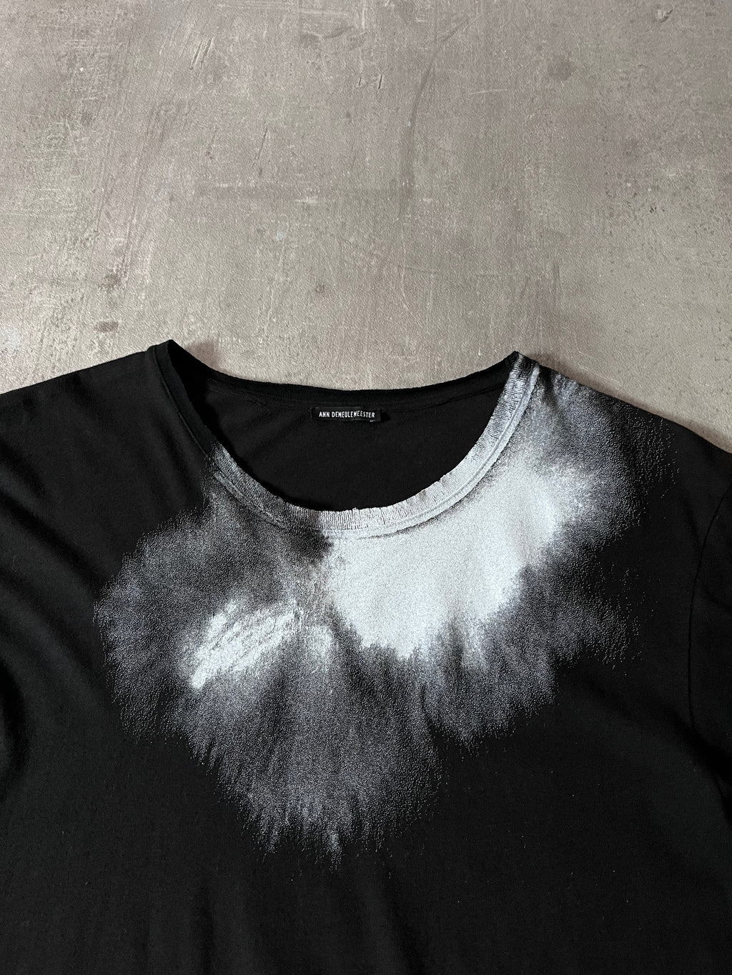 Ann Demeulemeester Paint Spray Effect T-shirt Black Men - M