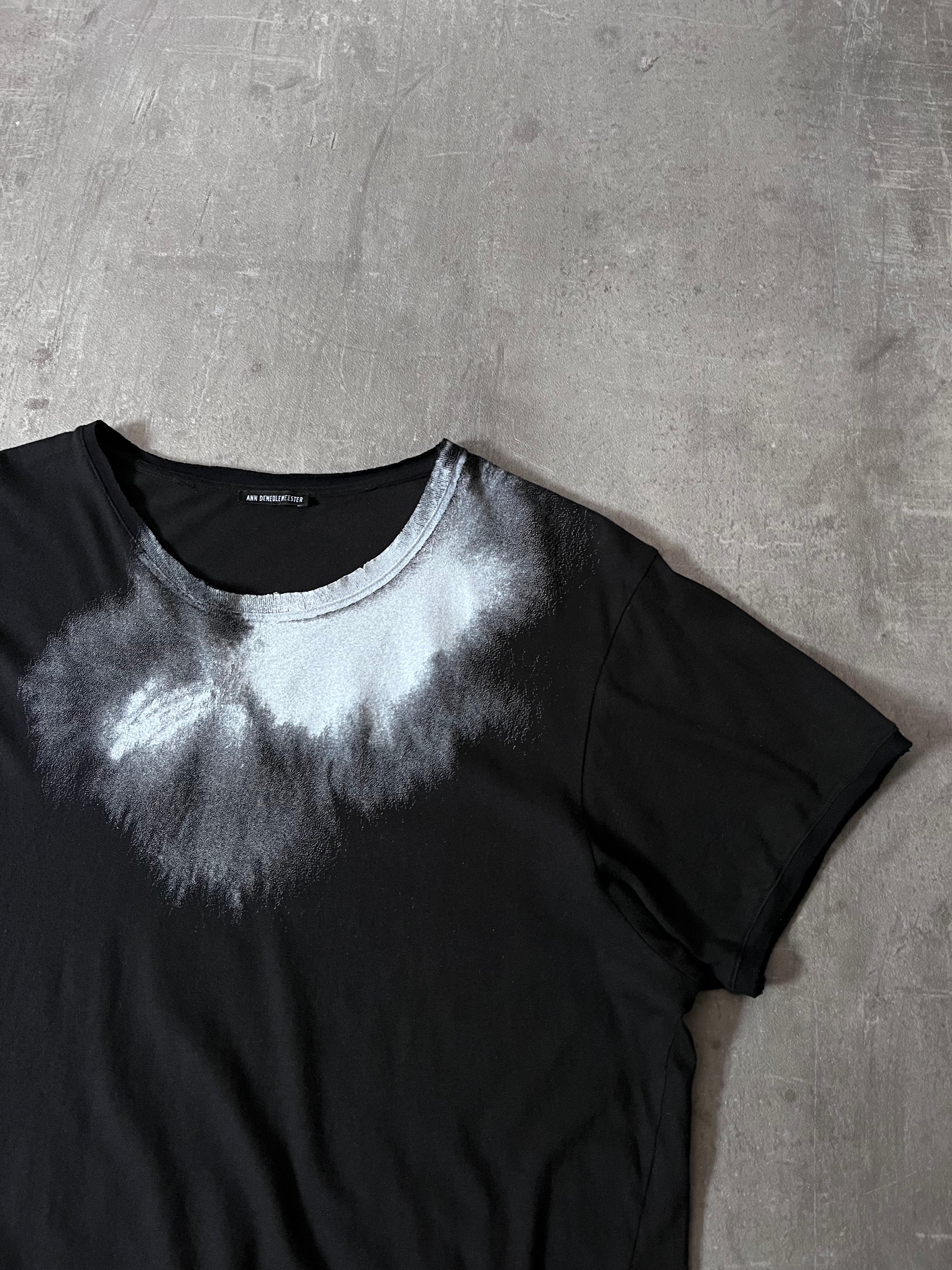 Ann Demeulemeester Paint Spray Effect T-shirt Black Men - M