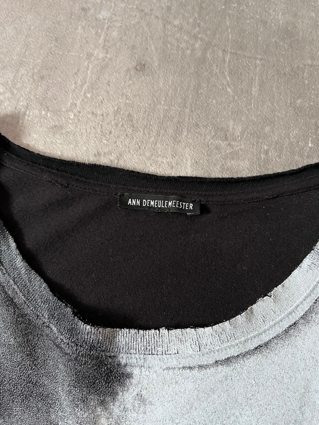Ann Demeulemeester Paint Spray Effect T-shirt Black Men - M