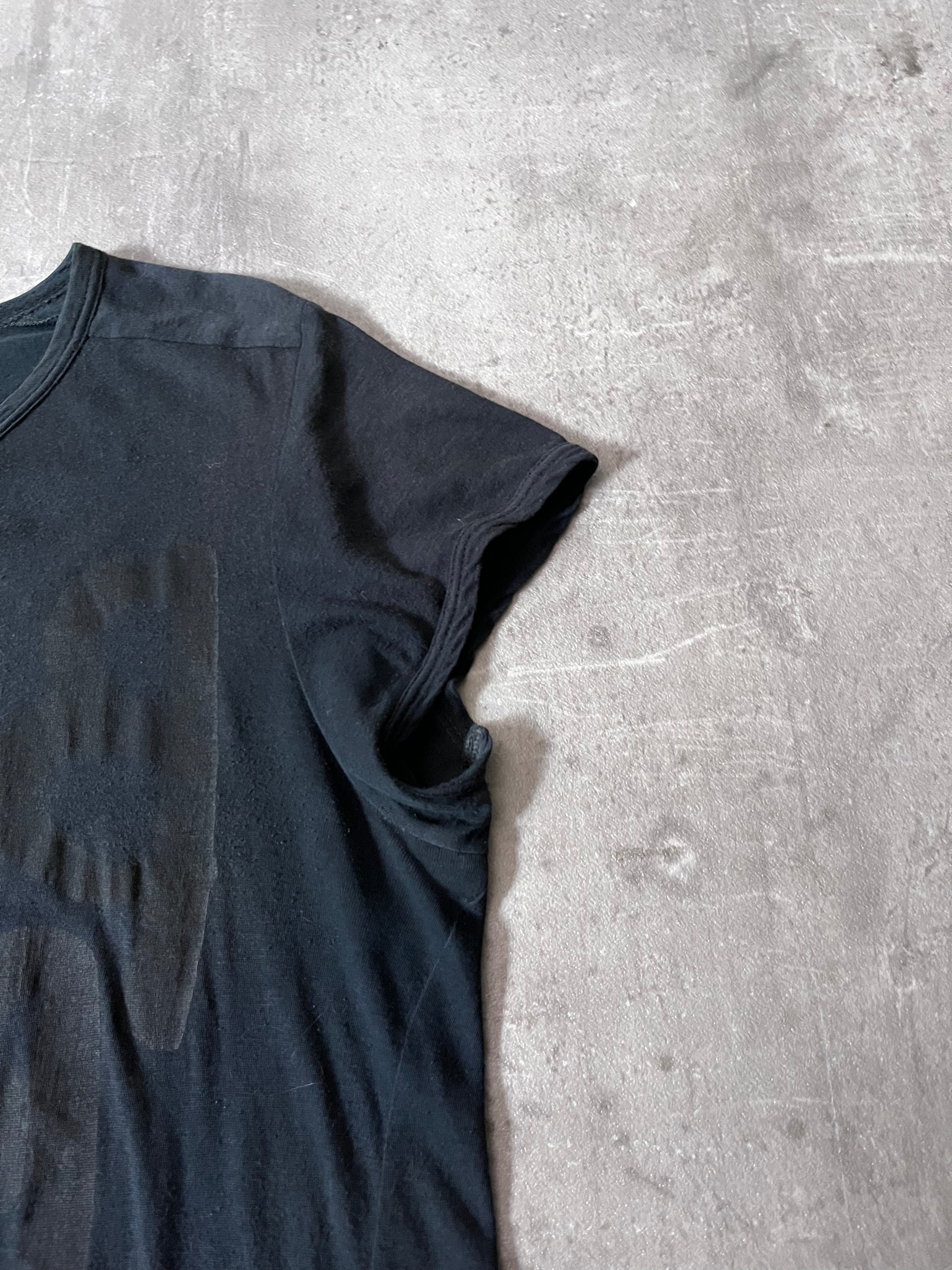 S/S 2004 Ann Demeulemeester "Black Rose" T-Shirt Black Unisex - S