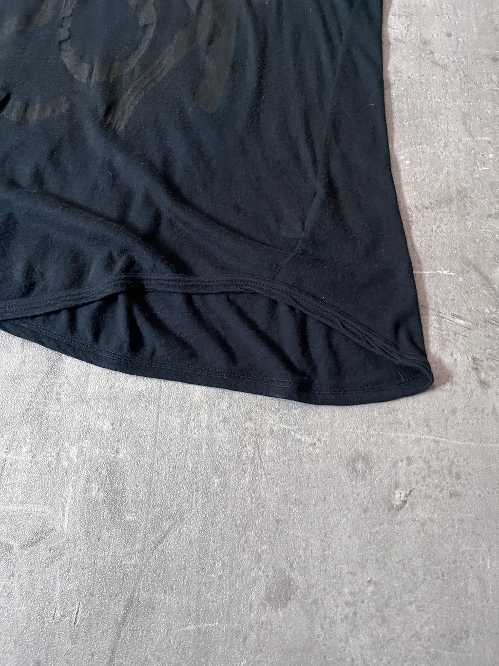 S/S 2004 Ann Demeulemeester "Black Rose" T-Shirt Black Unisex - S