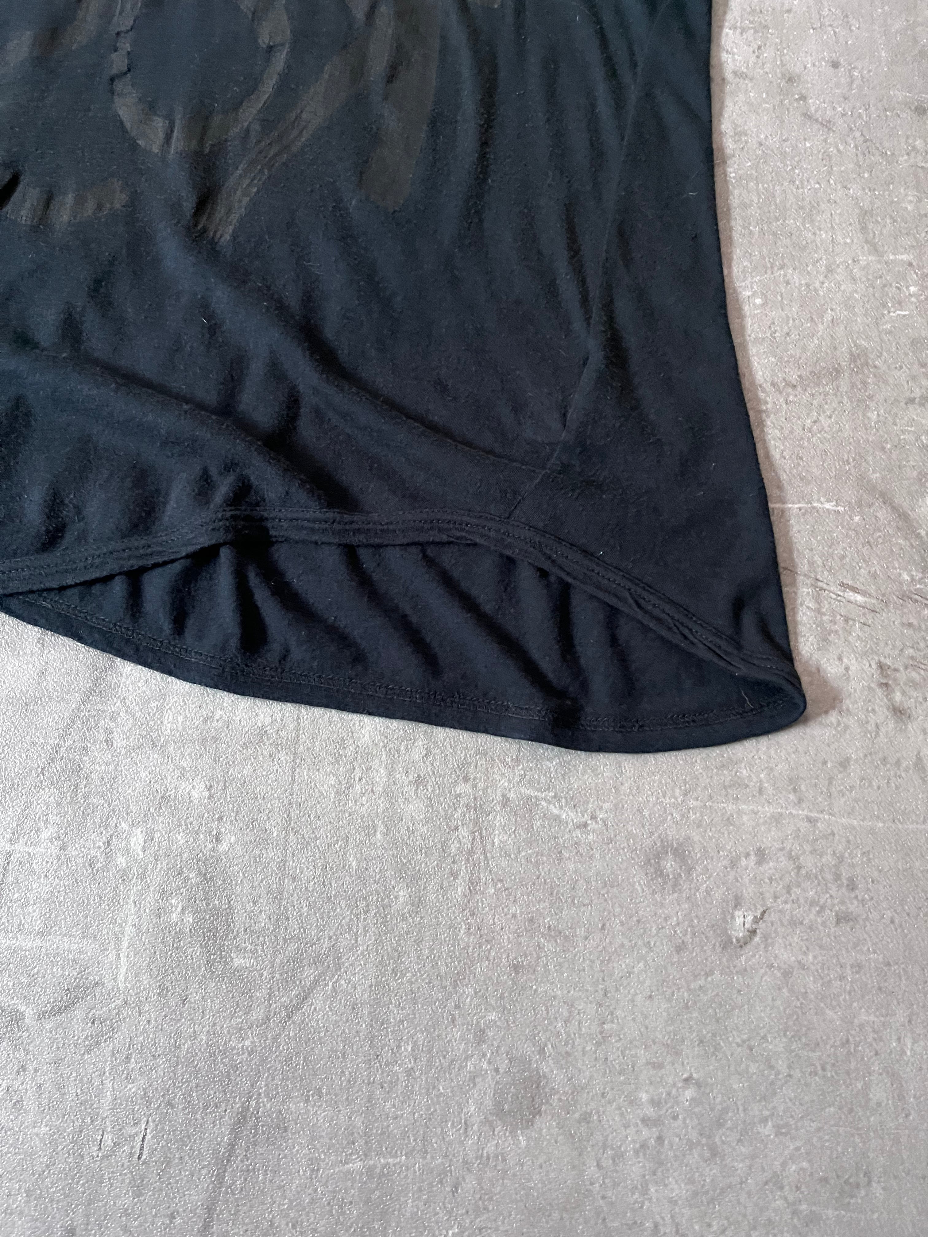S/S 2004 Ann Demeulemeester "Black Rose" T-Shirt Black Unisex - S