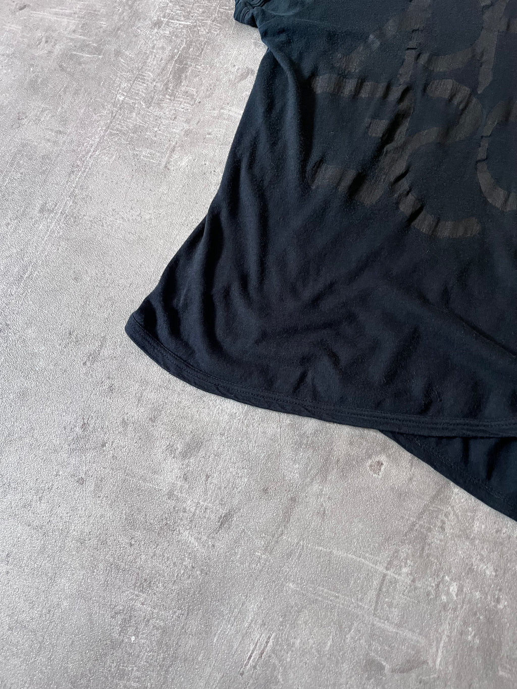 S/S 2004 Ann Demeulemeester "Black Rose" T-Shirt Black Unisex - S