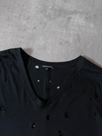 2000s Ann Demeulemeester Distressed T-Shirt Black Men - M