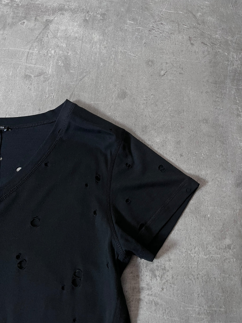 2000s Ann Demeulemeester Distressed T-Shirt Black Men - M