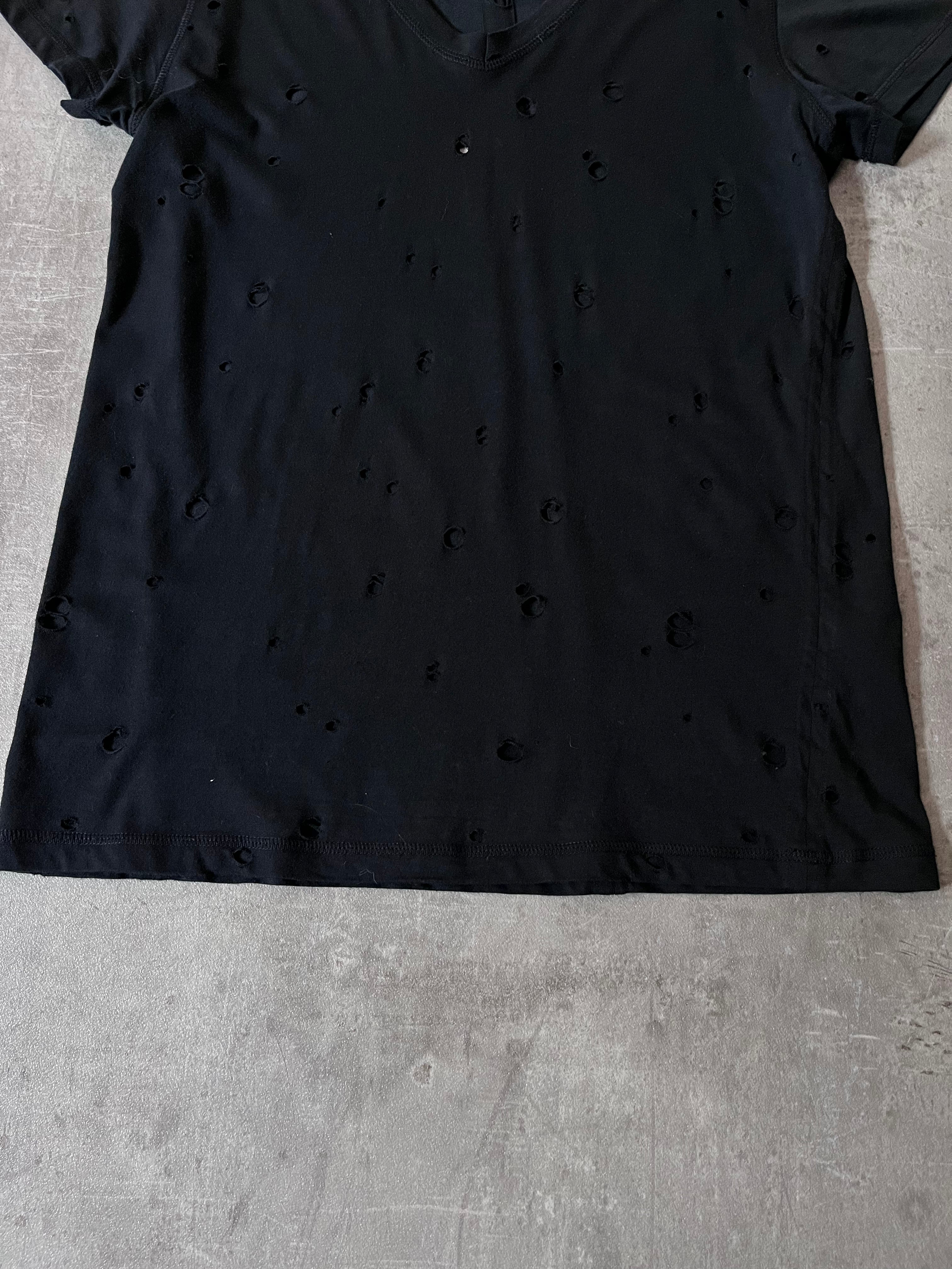 2000s Ann Demeulemeester Distressed T-Shirt Black Men - M