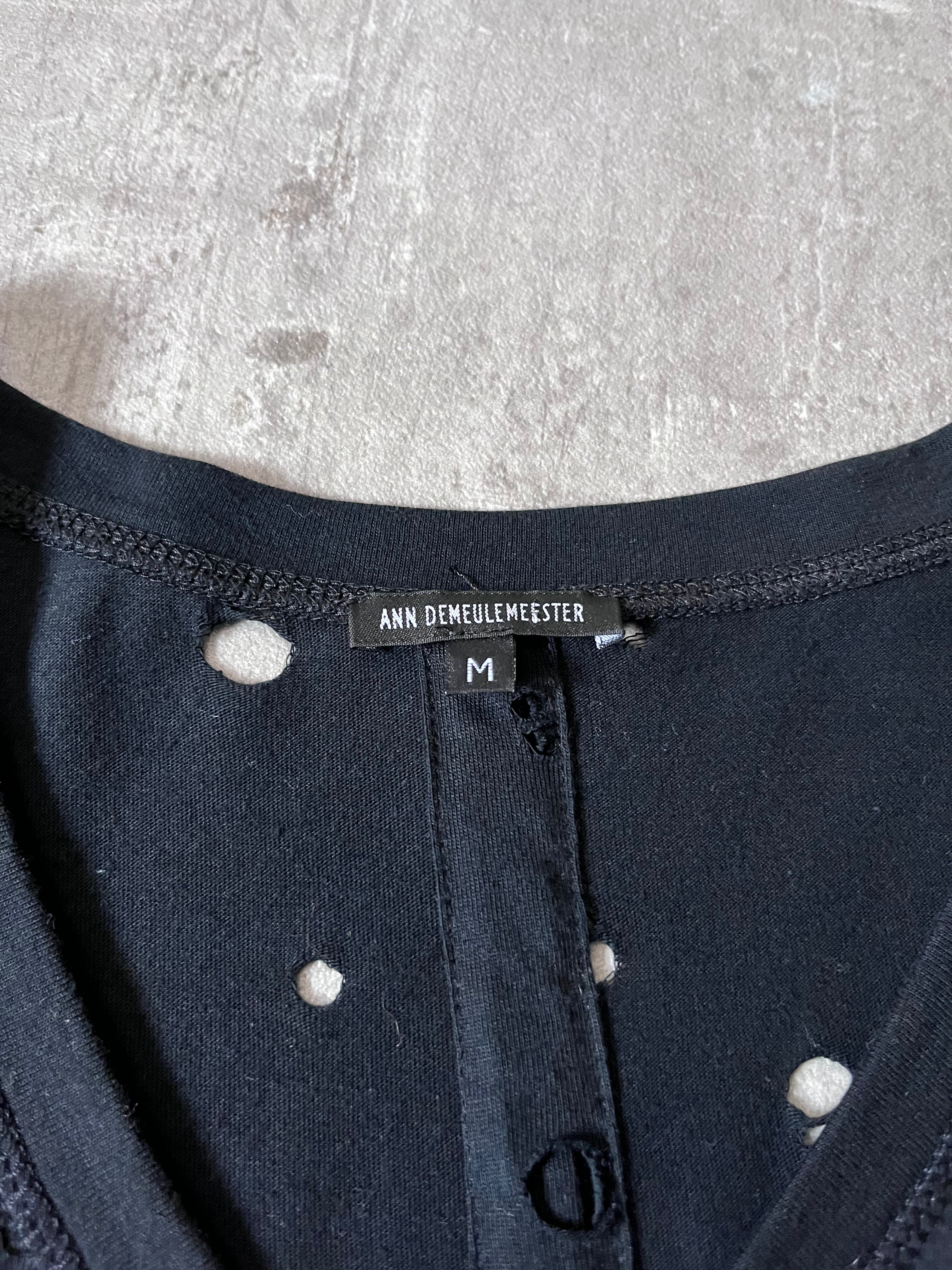 2000s Ann Demeulemeester Distressed T-Shirt Black Men - M