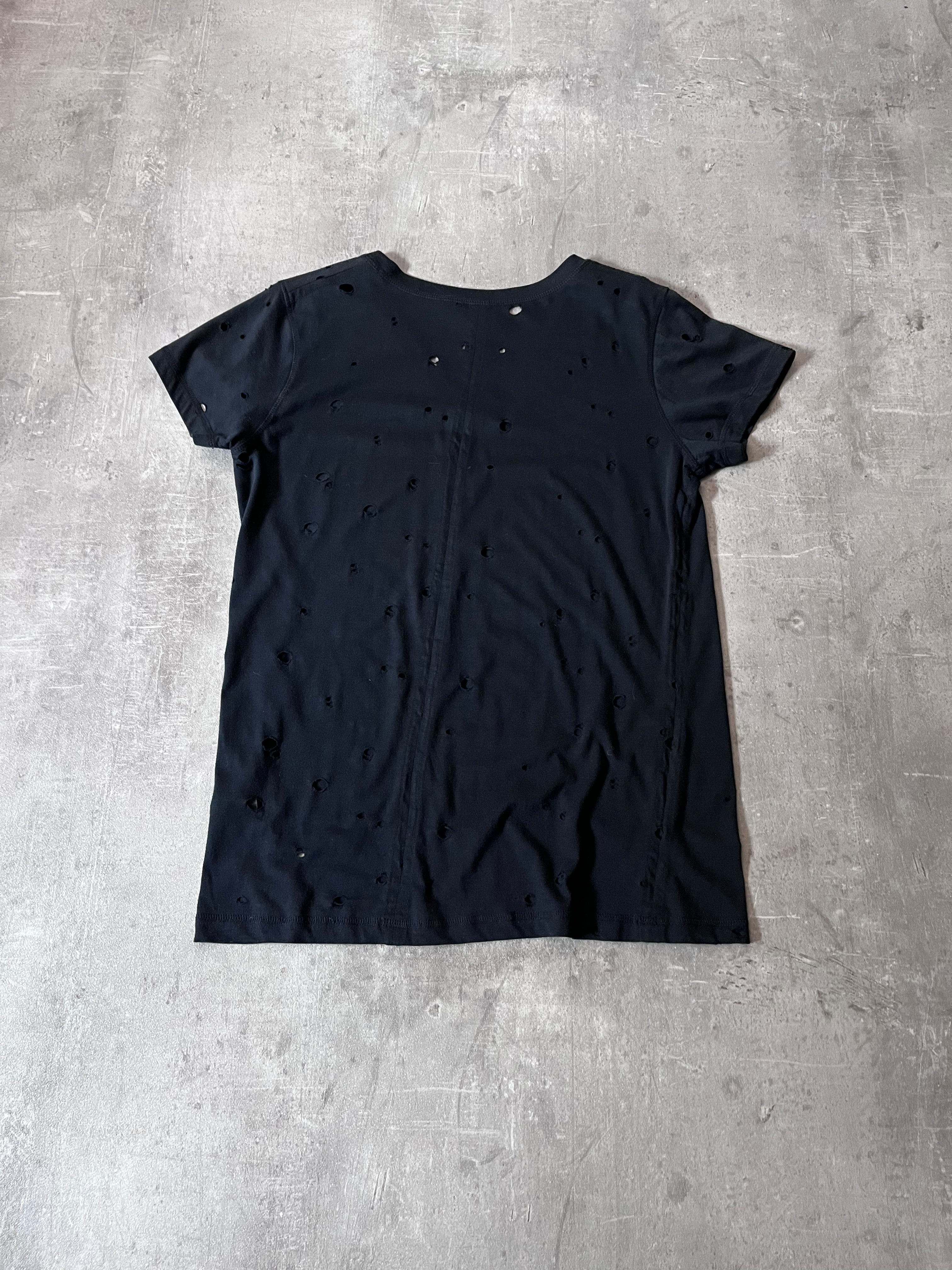 2000s Ann Demeulemeester Distressed T-Shirt Black Men - M