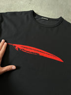F/W 2023 Ann Demeulemeester Feather Campaign T-shirt Black Men - M