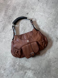 2000s Yves Saint Laurent Vintage Mombasa Small Shoulder Bag Brown
