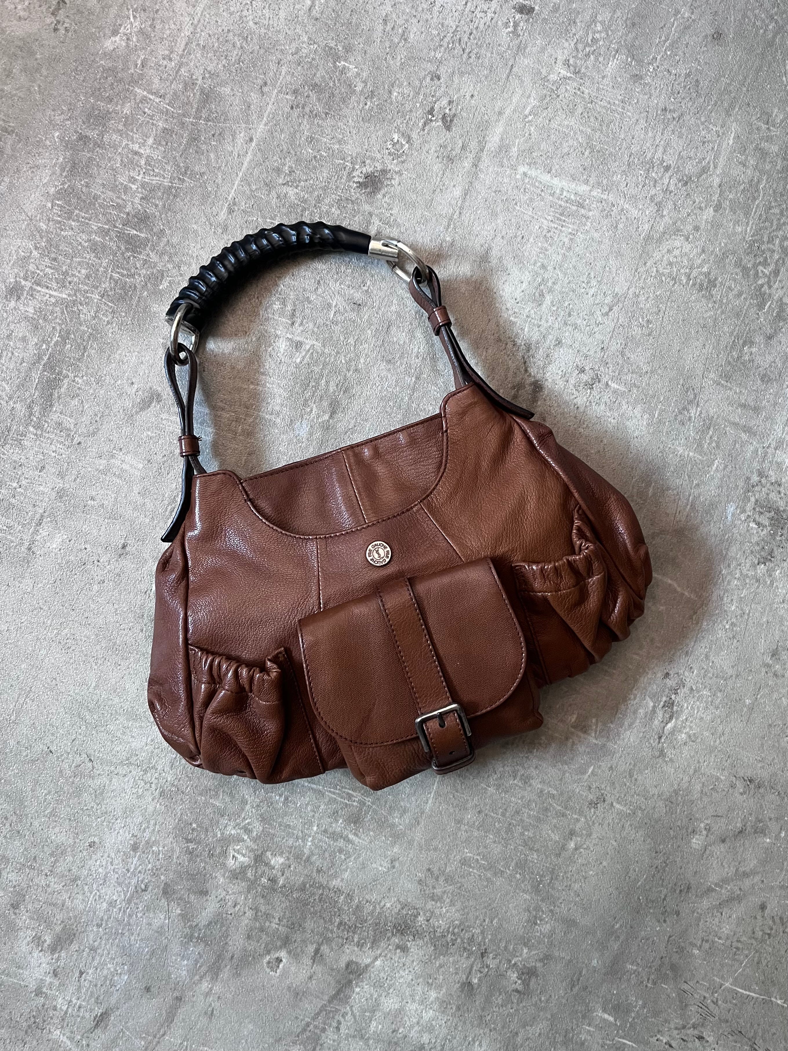 2000s Yves Saint Laurent Vintage Mombasa Small Shoulder Bag Brown