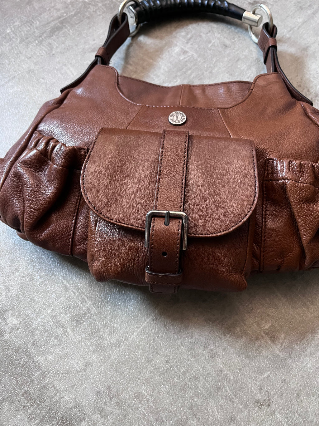 2000s Yves Saint Laurent Vintage Mombasa Small Shoulder Bag Brown