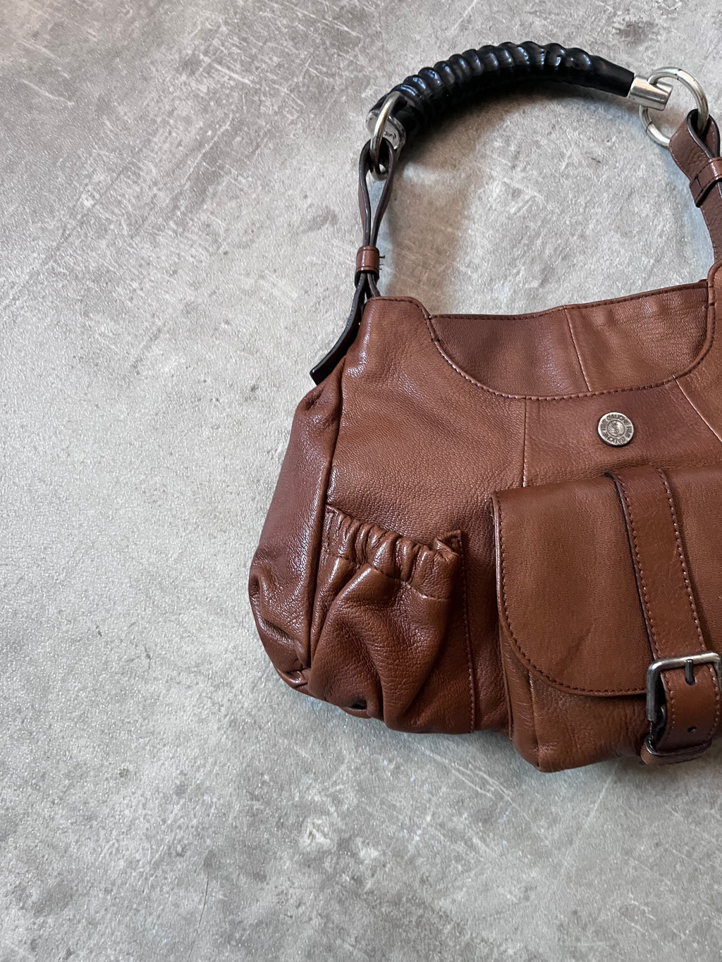 2000s Yves Saint Laurent Vintage Mombasa Small Shoulder Bag Brown