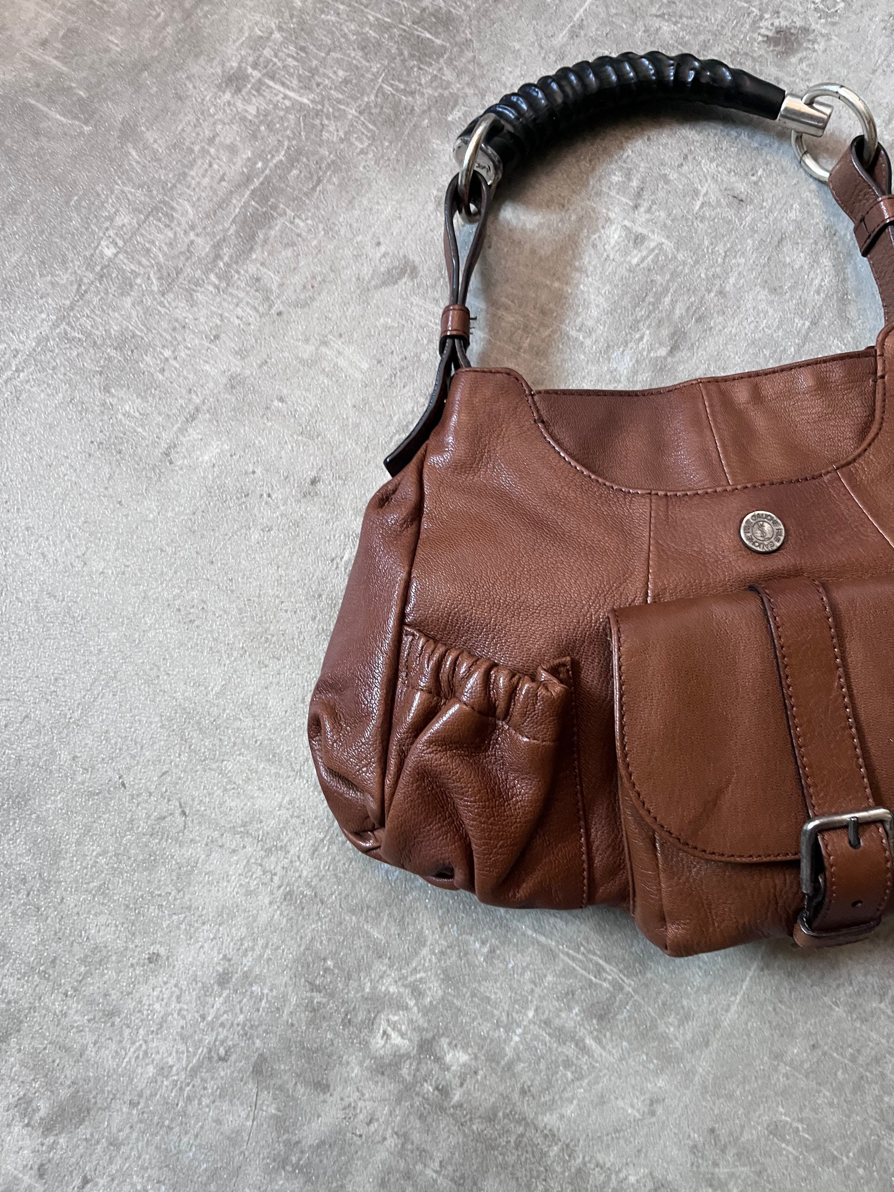 2000s Yves Saint Laurent Vintage Mombasa Small Shoulder Bag Brown