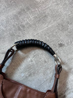 2000s Yves Saint Laurent Vintage Mombasa Small Shoulder Bag Brown