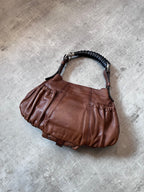 2000s Yves Saint Laurent Vintage Mombasa Small Shoulder Bag Brown