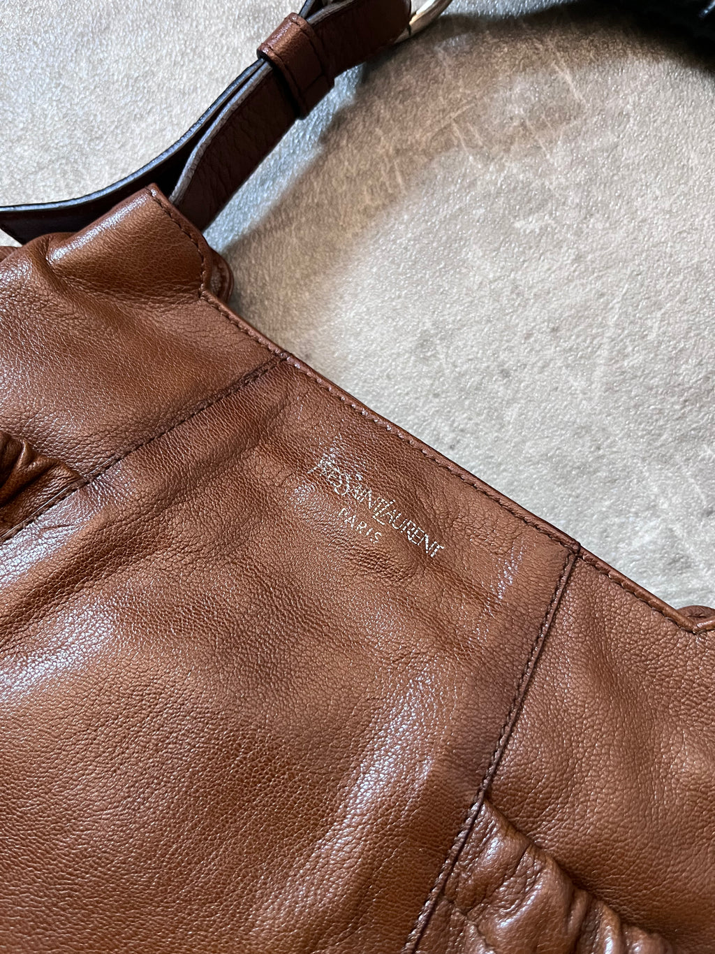 2000s Yves Saint Laurent Vintage Mombasa Small Shoulder Bag Brown