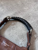 2000s Yves Saint Laurent Vintage Mombasa Small Shoulder Bag Brown