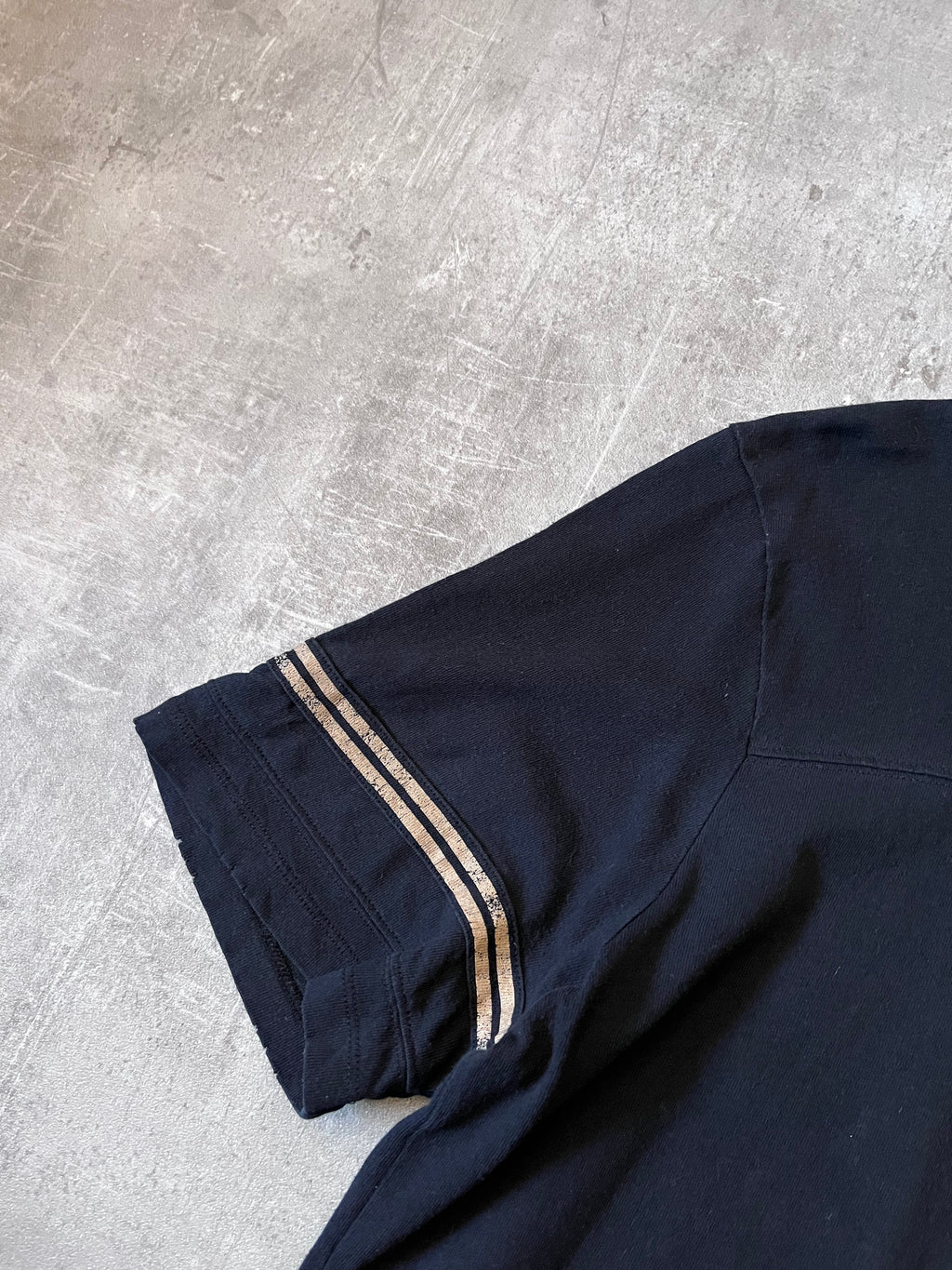 Saint Laurent Paris 50s Signature Destroyed T-shirt Dark Navy Men - XL