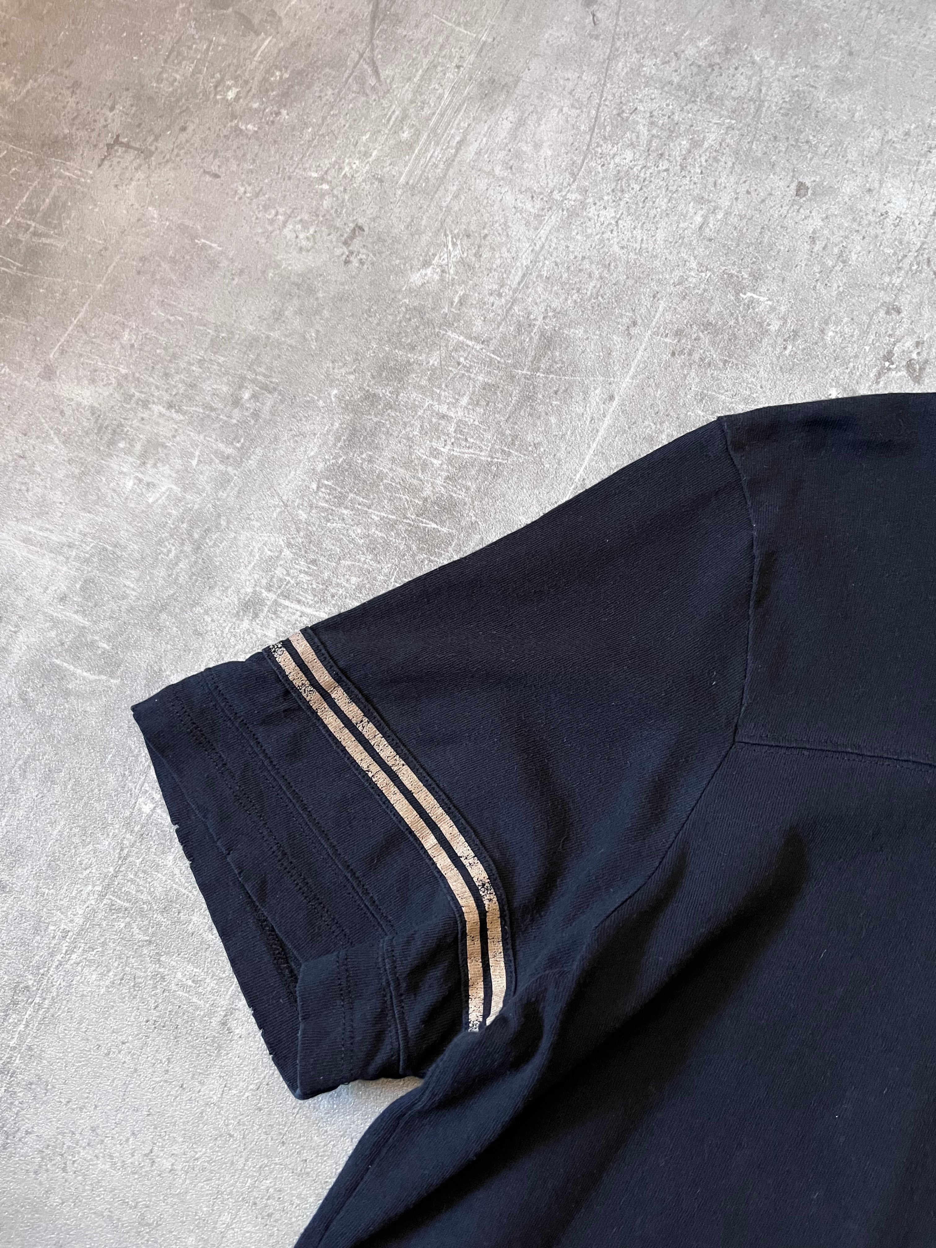 Saint Laurent Paris 50s Signature Destroyed T-shirt Dark Navy Men - XL