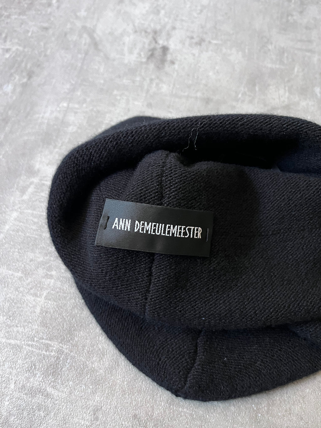 F/W 2023 Ann Demeulemeester Wilmar "Holy" Wool Cashmere Hats Blasck Unisex