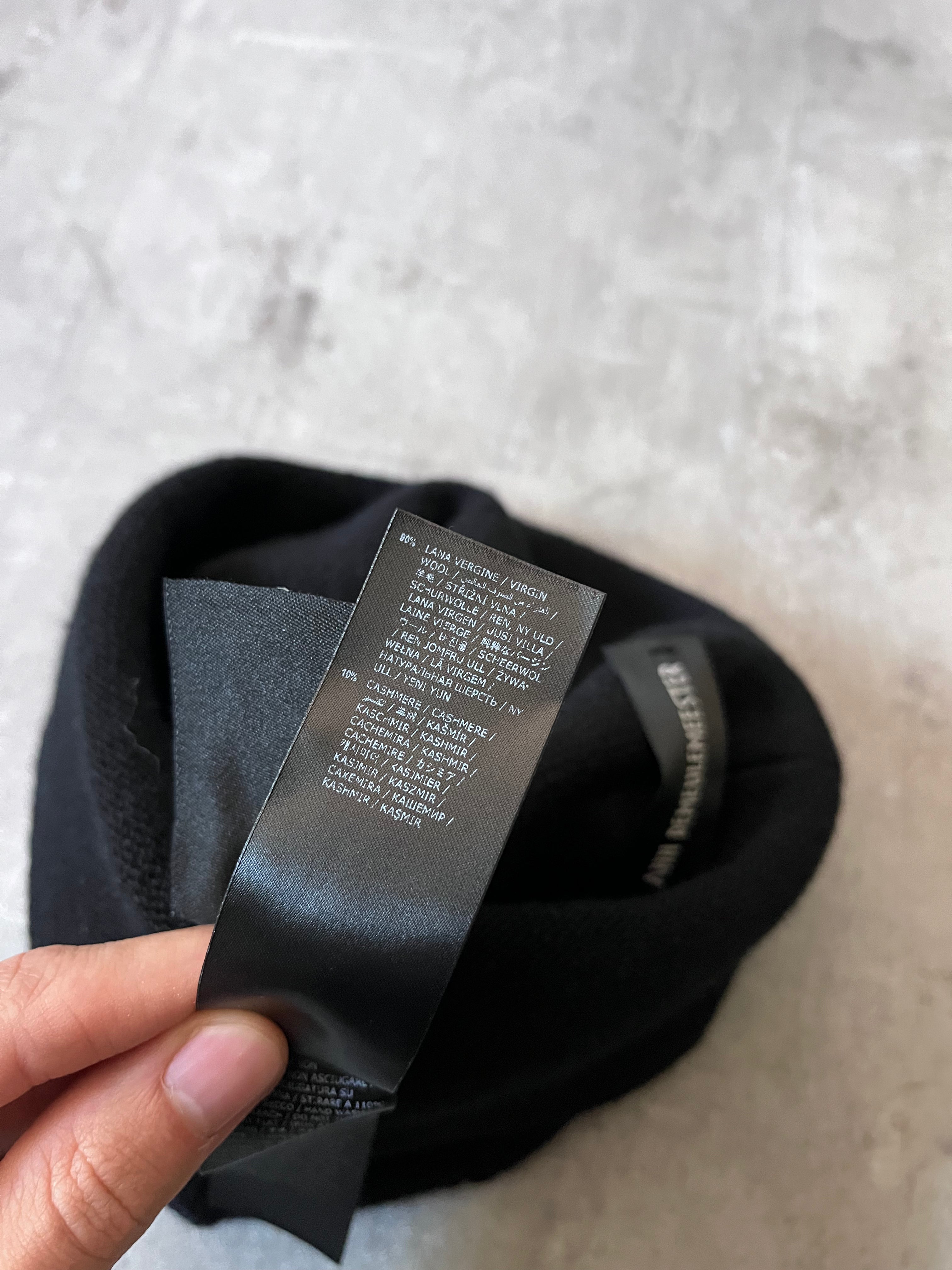 F/W 2023 Ann Demeulemeester Wilmar "Holy" Wool Cashmere Hats Blasck Unisex