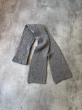 Ann Demeulemeester Ribbed Knit Wool Scarf Grey Unisex
