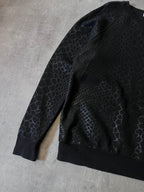 F/W 2015 Saint Laurent Paris by Hedi Slimane Reflective Animal Print Sweatshirt Black Men - L