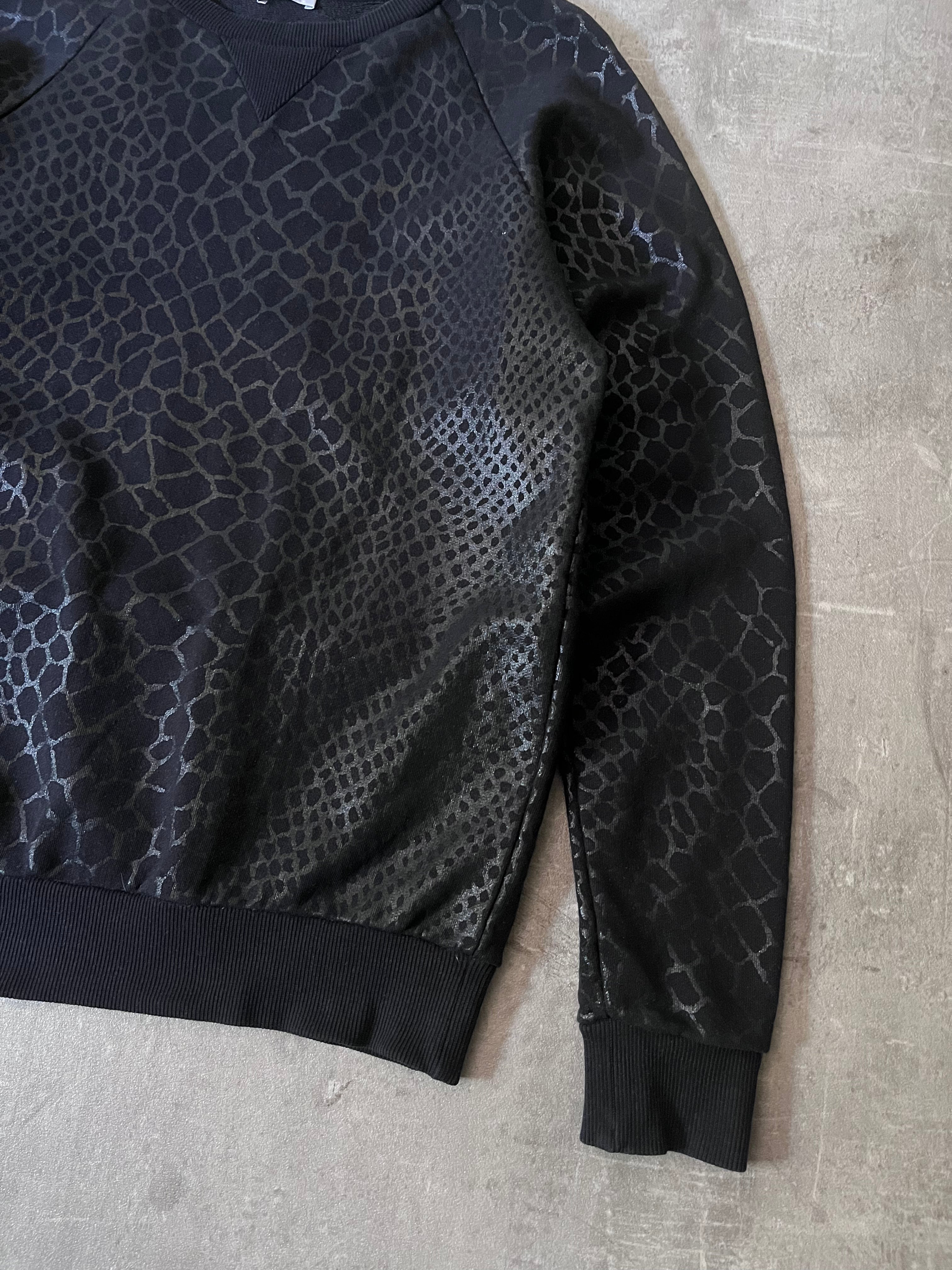 F/W 2015 Saint Laurent Paris by Hedi Slimane Reflective Animal Print Sweatshirt Black Men - L