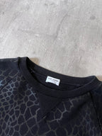 F/W 2015 Saint Laurent Paris by Hedi Slimane Reflective Animal Print Sweatshirt Black Men - L