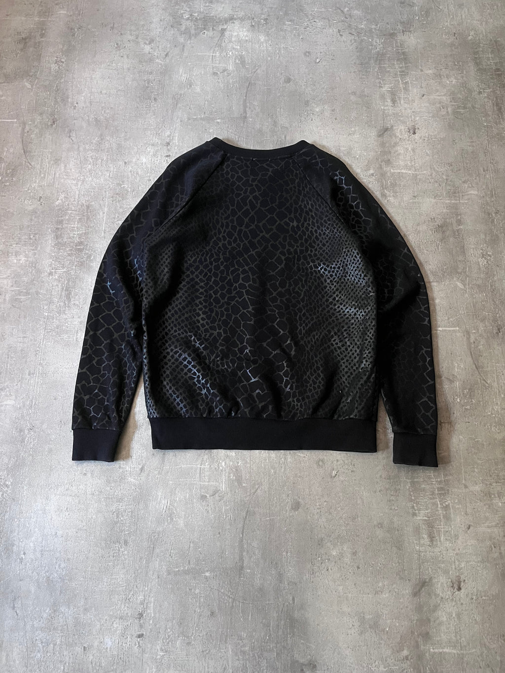 F/W 2015 Saint Laurent Paris by Hedi Slimane Reflective Animal Print Sweatshirt Black Men - L