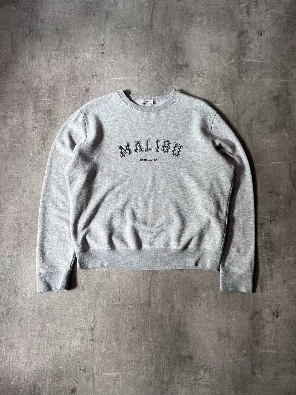 S/S 2019 Saint Laurent Paris Malibu Sweatshirt Grey Men - L