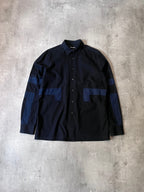 Raf Simons Geometric Patch Shirt Black Navy Men - M