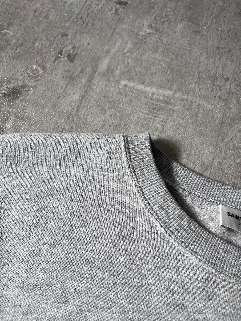 S/S 2019 Saint Laurent Paris Malibu Sweatshirt Grey Men - L