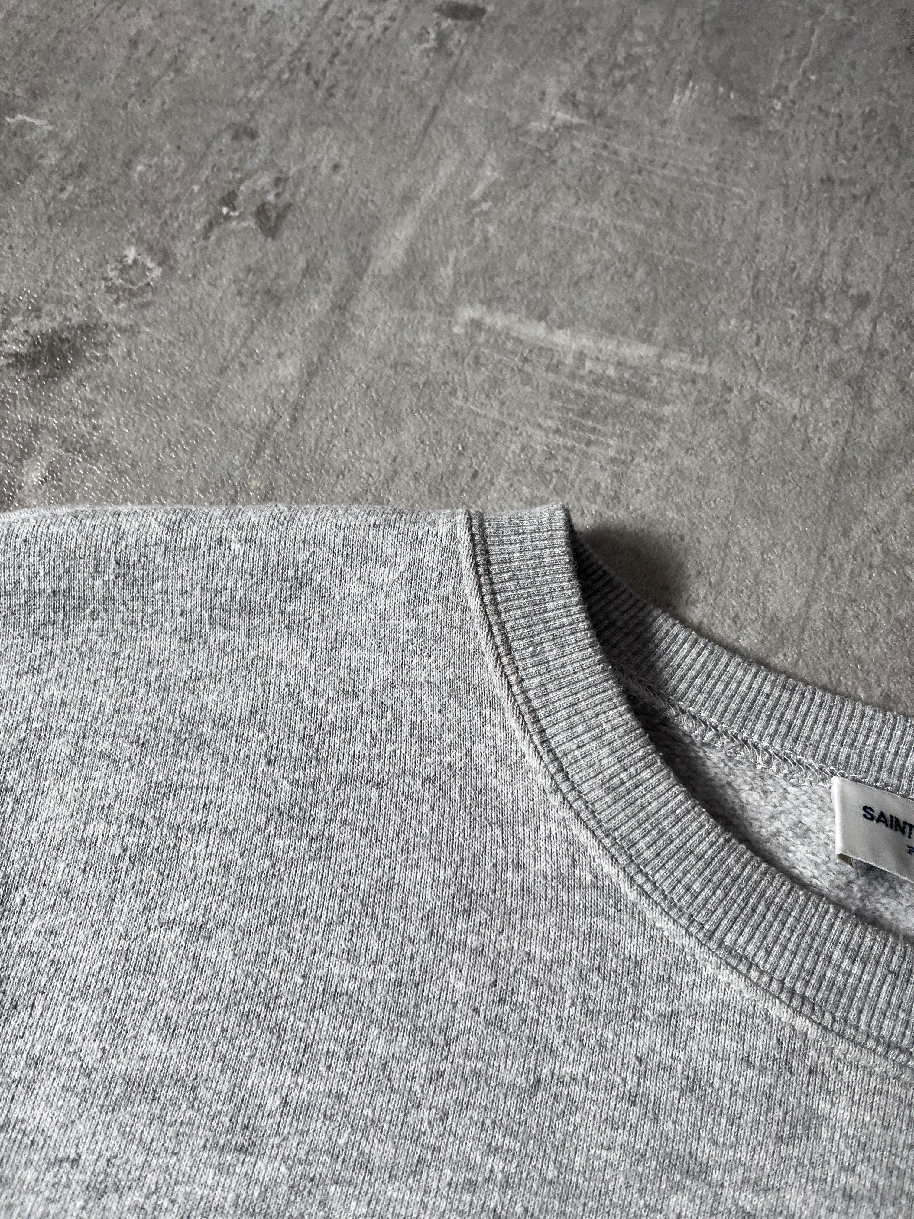 S/S 2019 Saint Laurent Paris Malibu Sweatshirt Grey Men - L