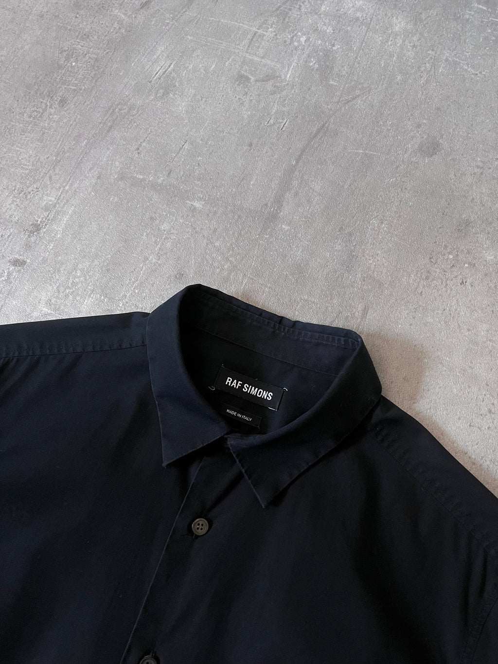 Raf Simons Geometric Patch Shirt Black Navy Men - M