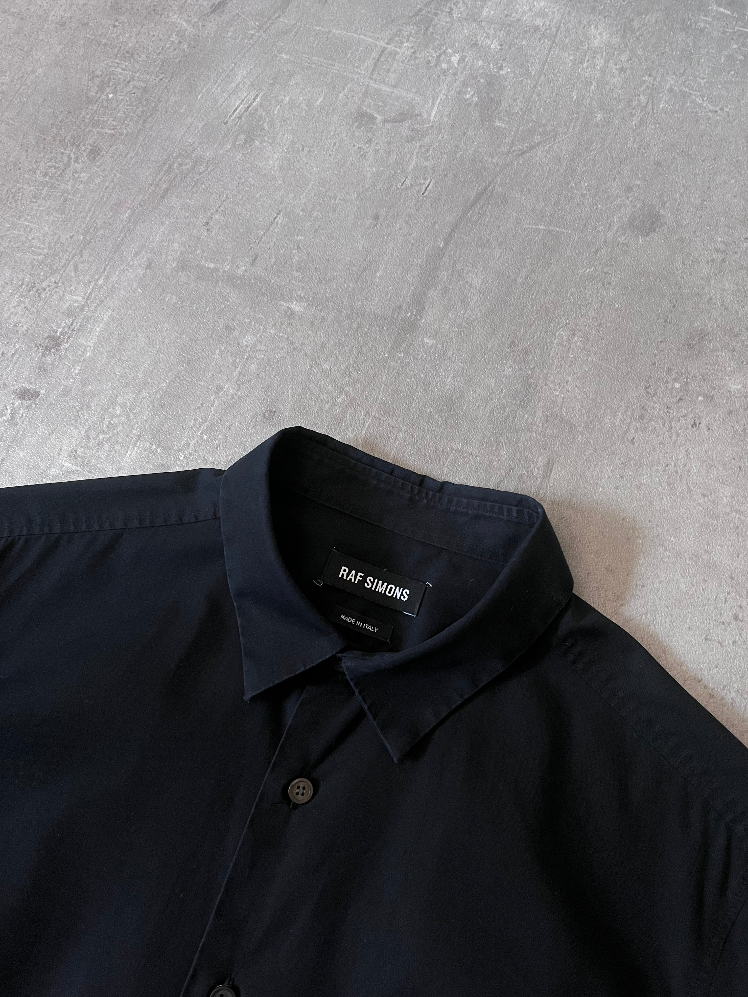 Raf Simons Geometric Patch Shirt Black Navy Men - M