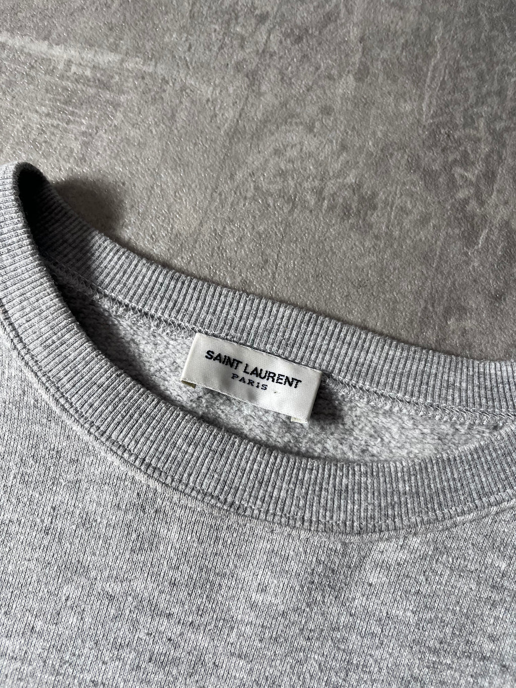 S/S 2019 Saint Laurent Paris Malibu Sweatshirt Grey Men - L