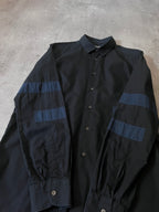 Raf Simons Geometric Patch Shirt Black Navy Men - M