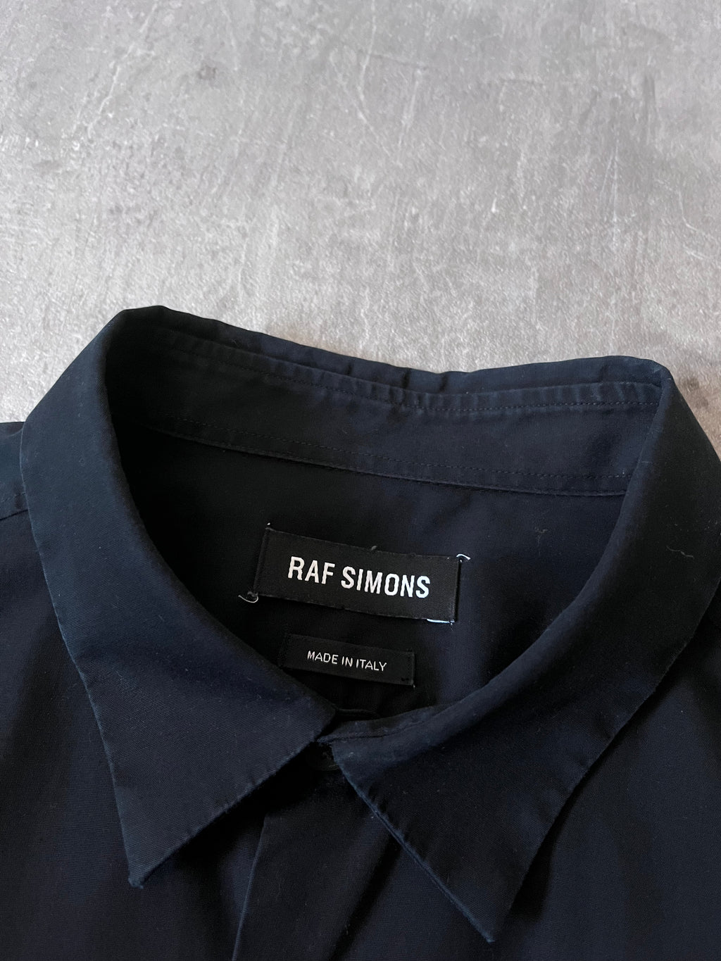 Raf Simons Geometric Patch Shirt Black Navy Men - M