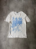 Gucci Vintage Blue Ship Painting T-shirt White Men - L