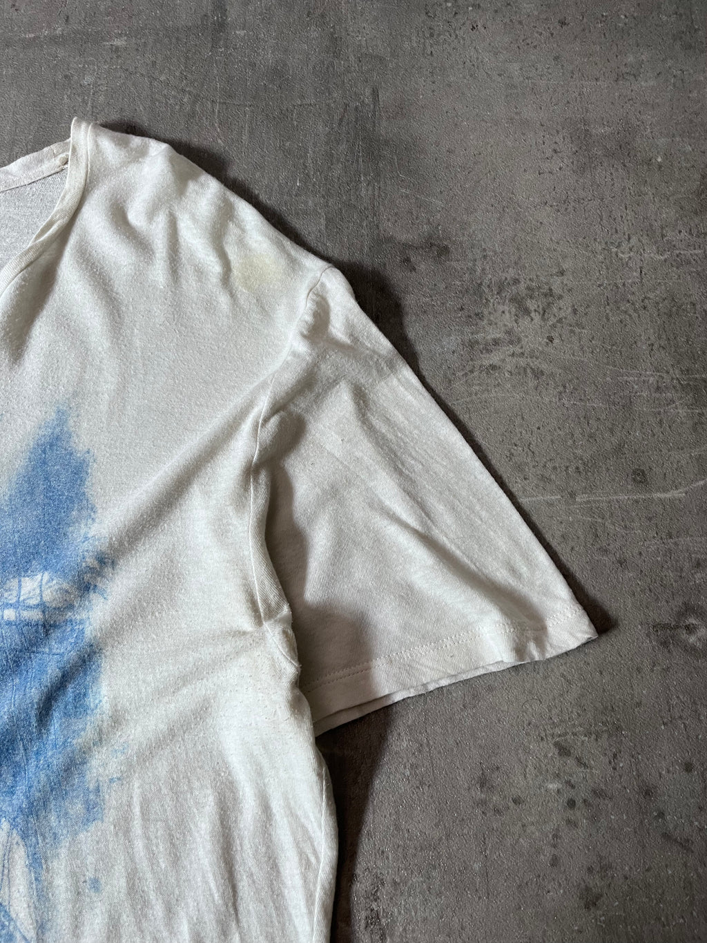 Gucci Vintage Blue Ship Painting T-shirt White Men - L