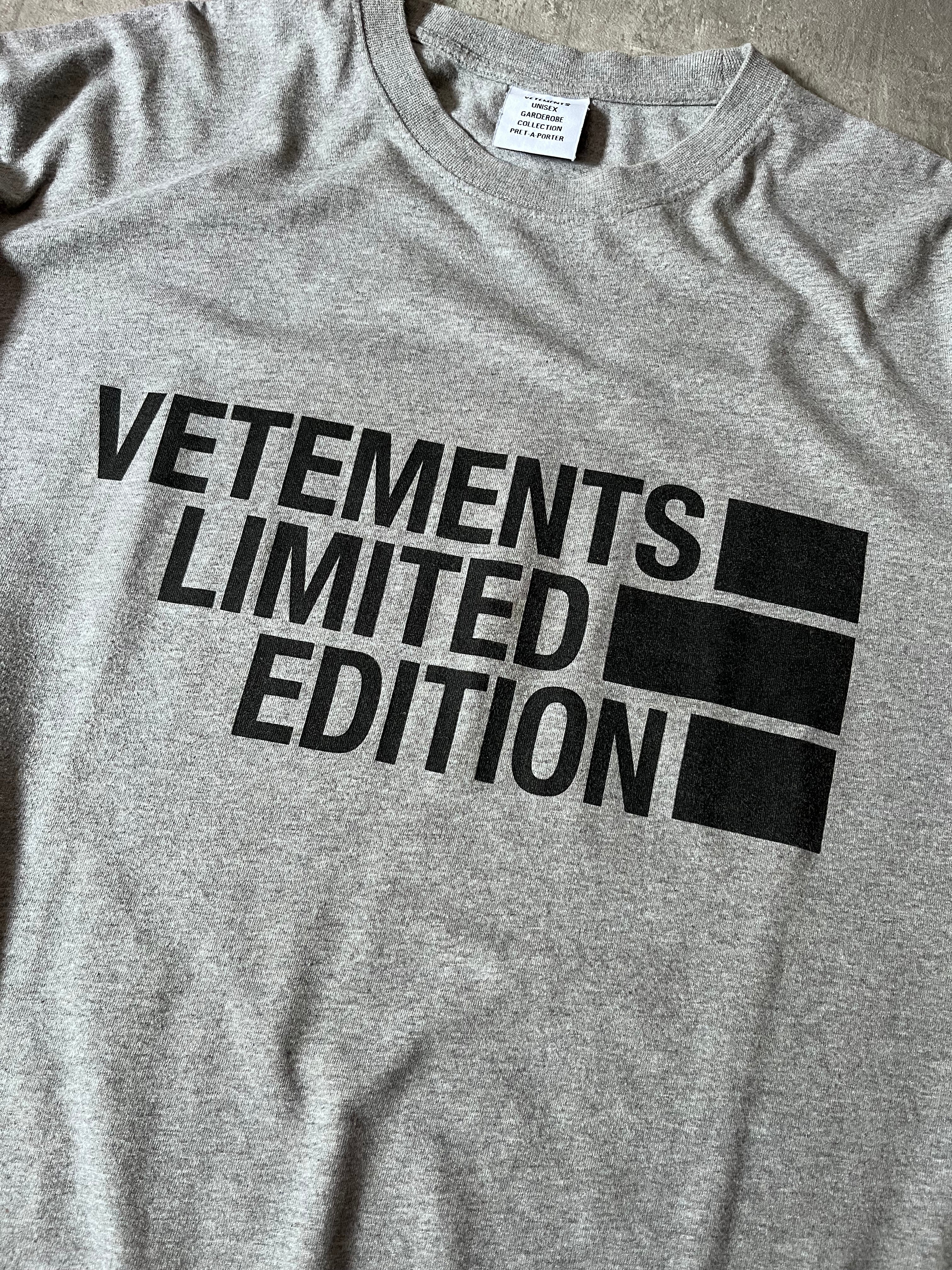 Vetements Limited Edition T-shirt Grey Men - XL