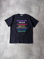 Balenciaga 7 Language T-shirt Black Men - M