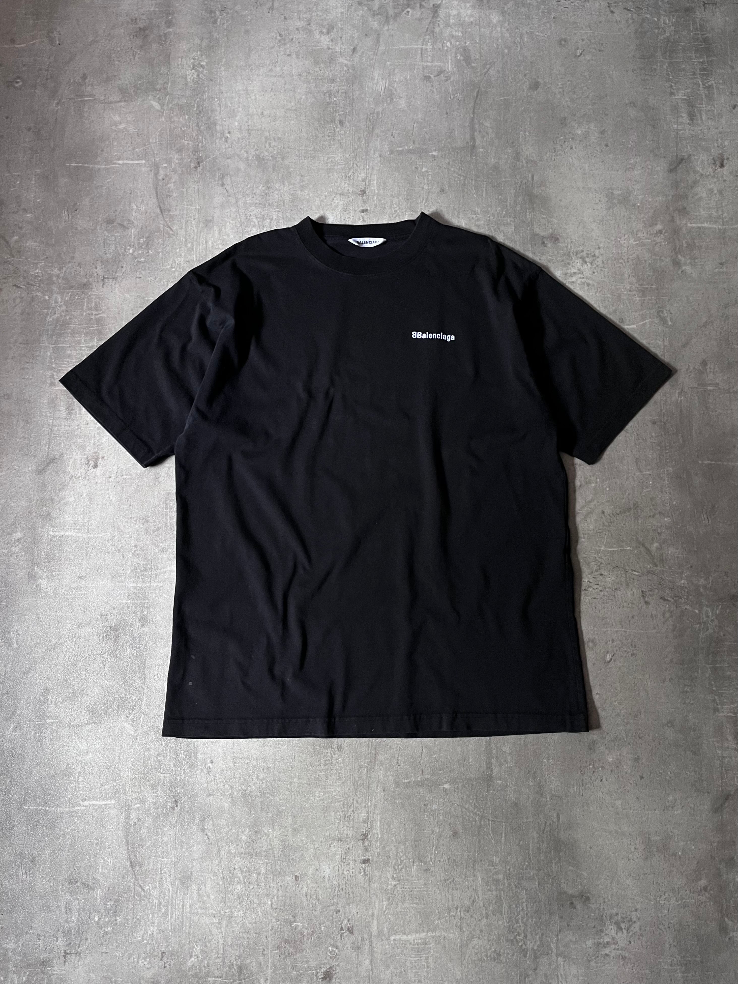 Balenciaga BB Basic Embroidered Logo T-shirt Black Men - S